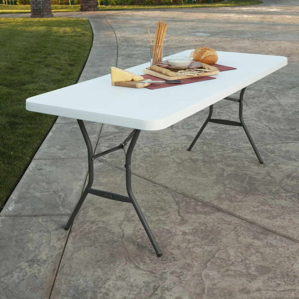 Lifetime tafel met klapfunctie 183,8×76,2×73,7 cm Wit – inklapbaar met draaggreep