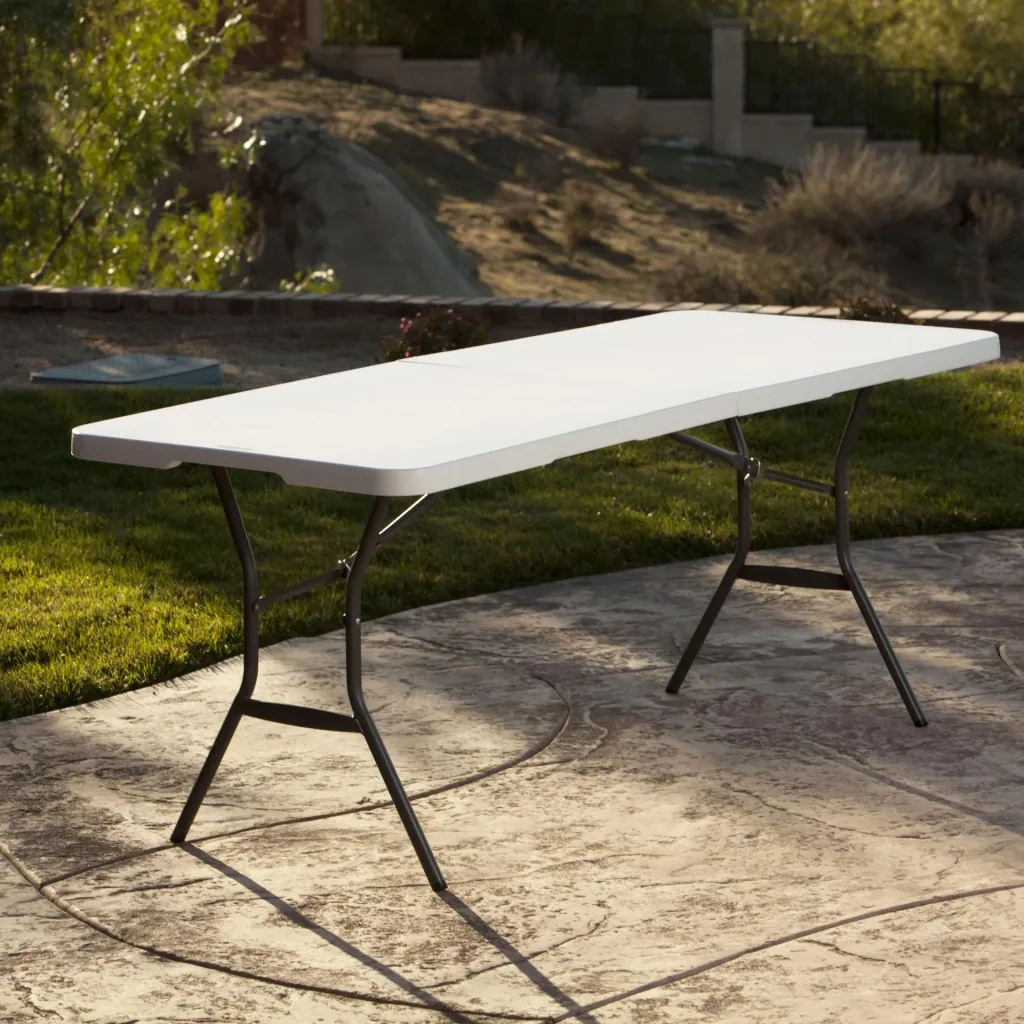 Lifetime tafel met klapfunctie 183,8×76,2×73,7 cm Wit – inklapbaar met draaggreep