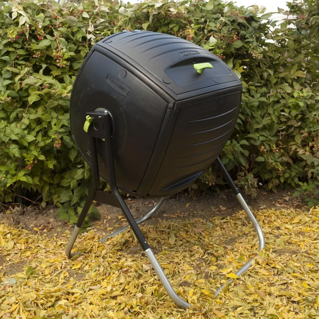 Lifetime Compostvat Premium 189 L 77×75×112 cm Zwart – gemakkelijk draaibare trommel