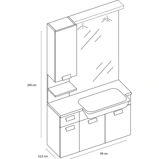 Fabulous bathroom furniture 100cm