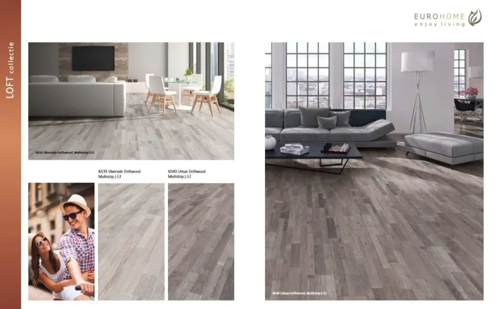 Loft laminate flooring Silverside Driftwood 8 mm 2.22 m²