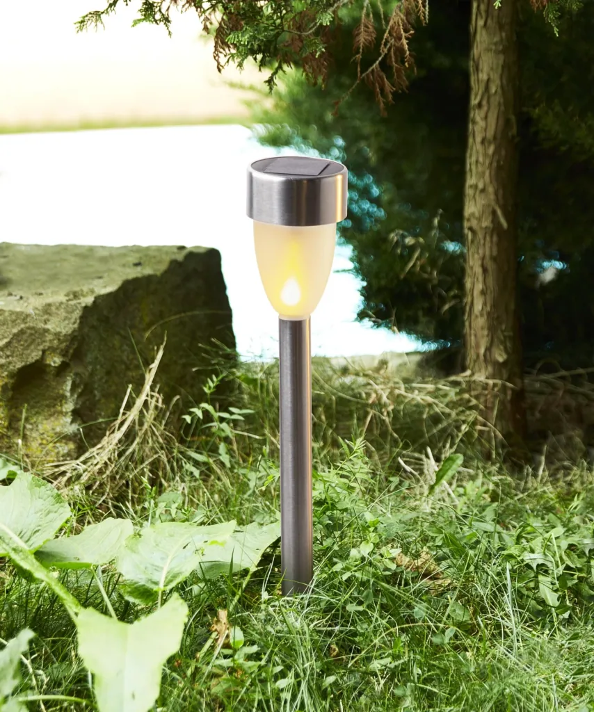 Solar LED stainless steel lights – 5 pieces