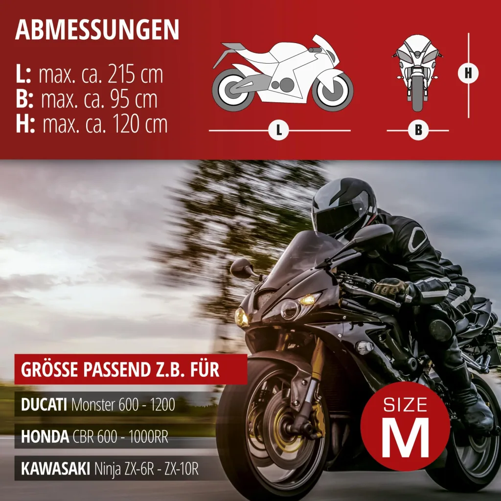Motorcycle garage Sport - Size M - 215 x 95 x 120 cm - PVC