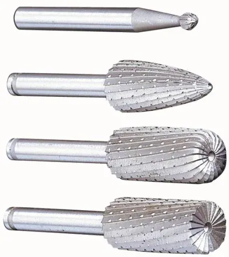 File set HSS 4 pcs. for rotary milling