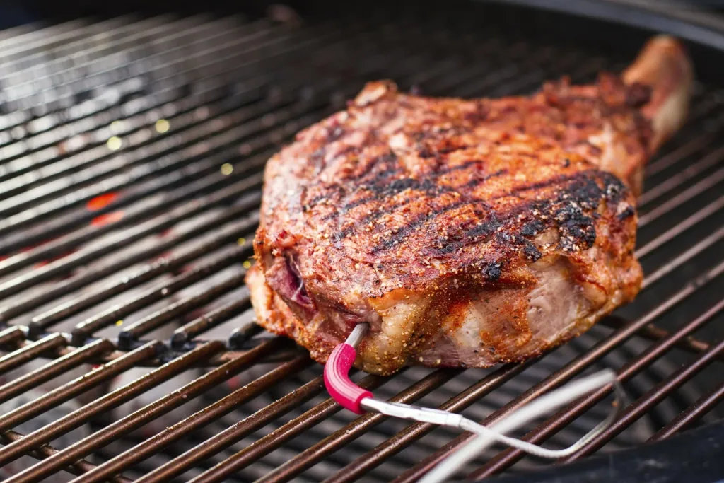 Measuring probe for grilled food