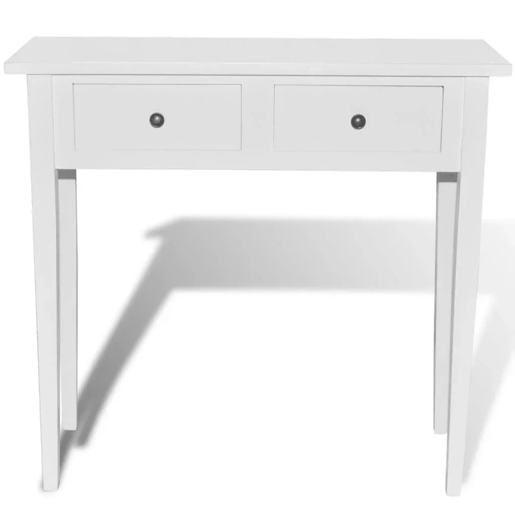 Side table with 2 drawers white
