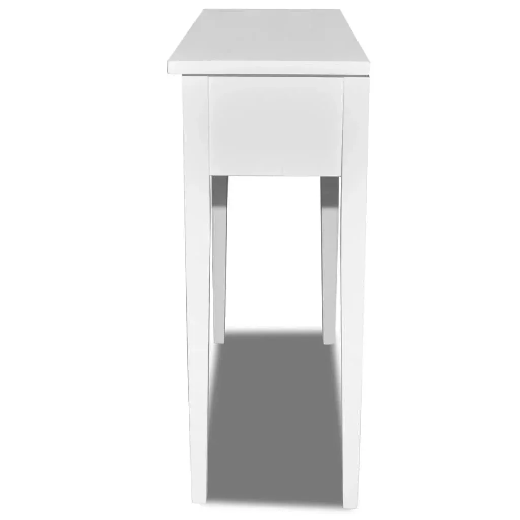 Side table with 2 drawers white