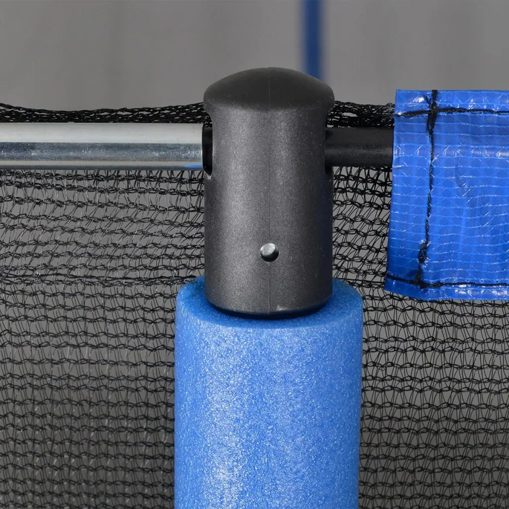 Trampoline with safety net blue, black