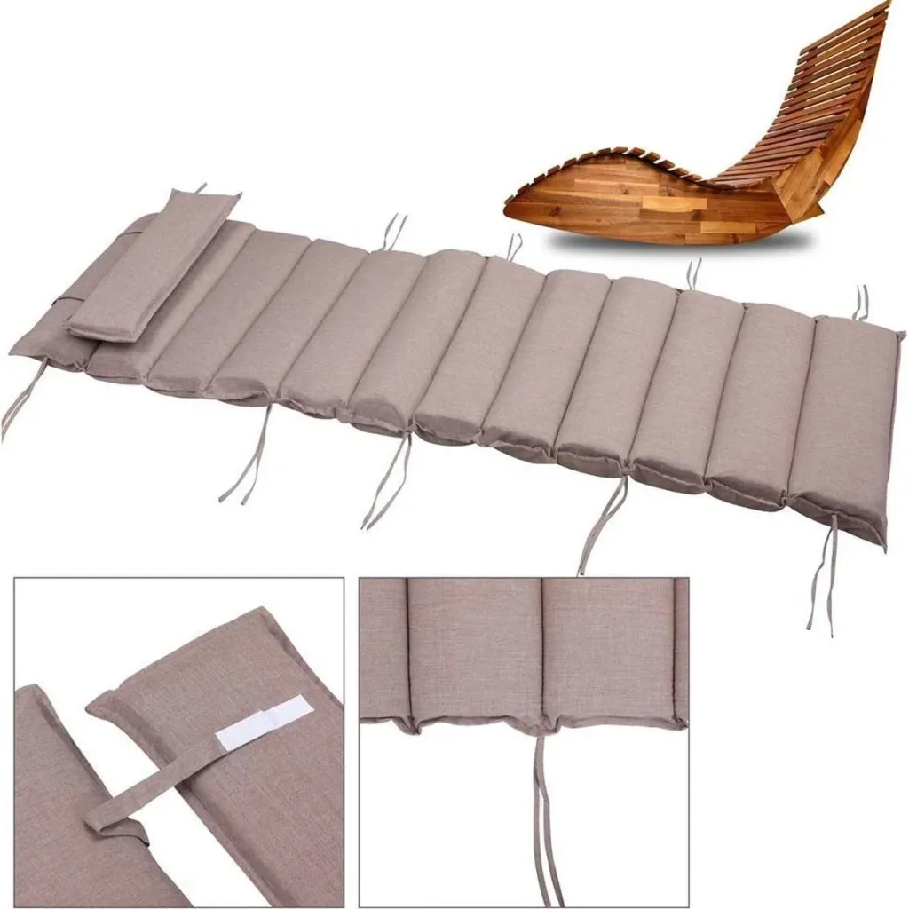 Sunbed cushion - cream sprinkled - 177x58x7