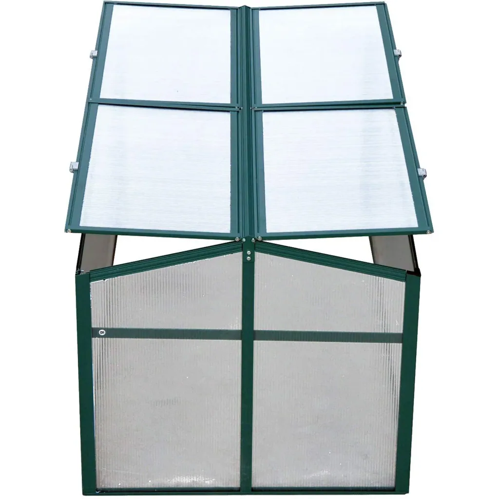 Cold frame with adjustable roof