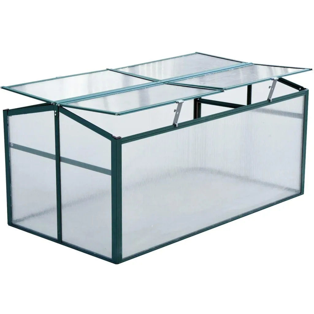 Cold frame with adjustable roof