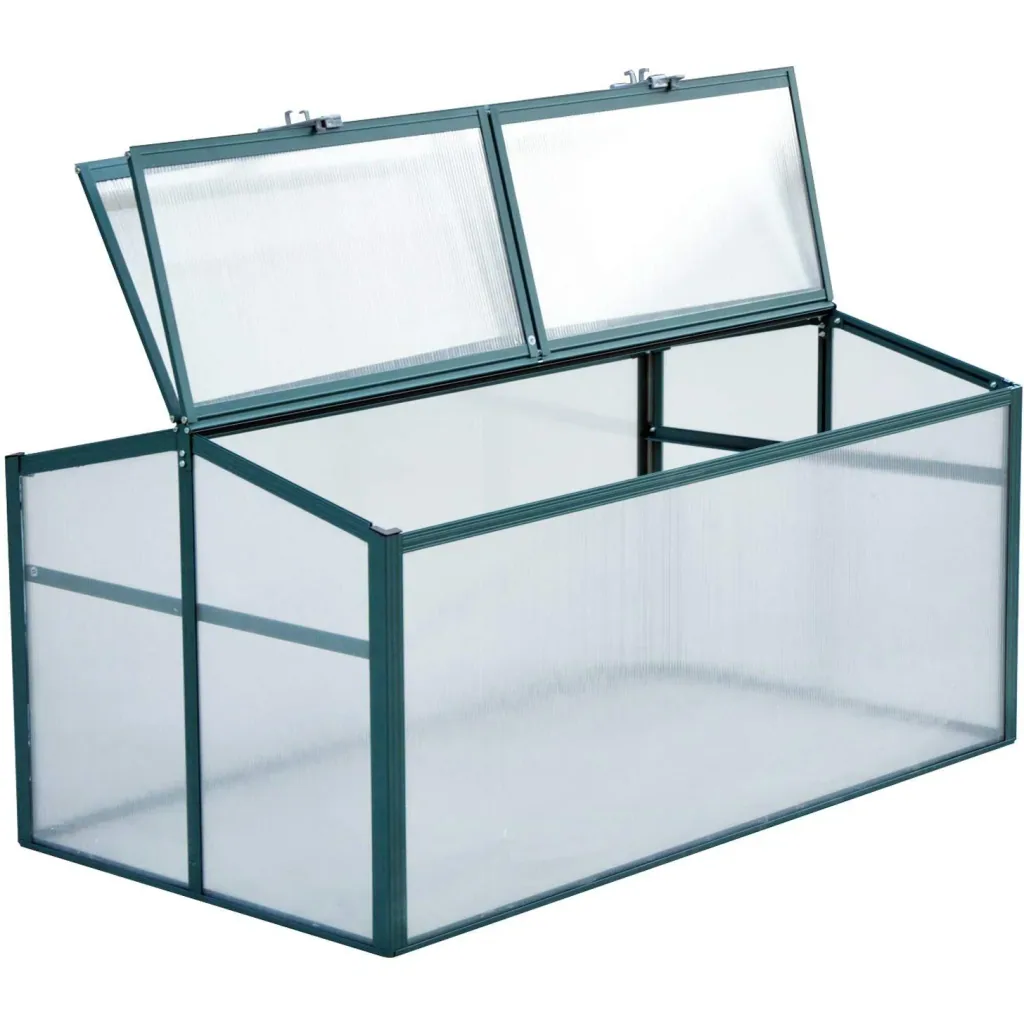 Cold frame with adjustable roof