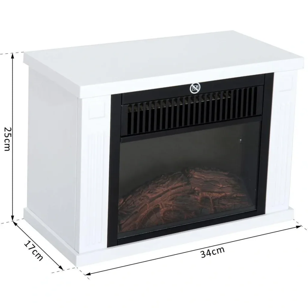 Electric fireplace flame effect and separate heating function
