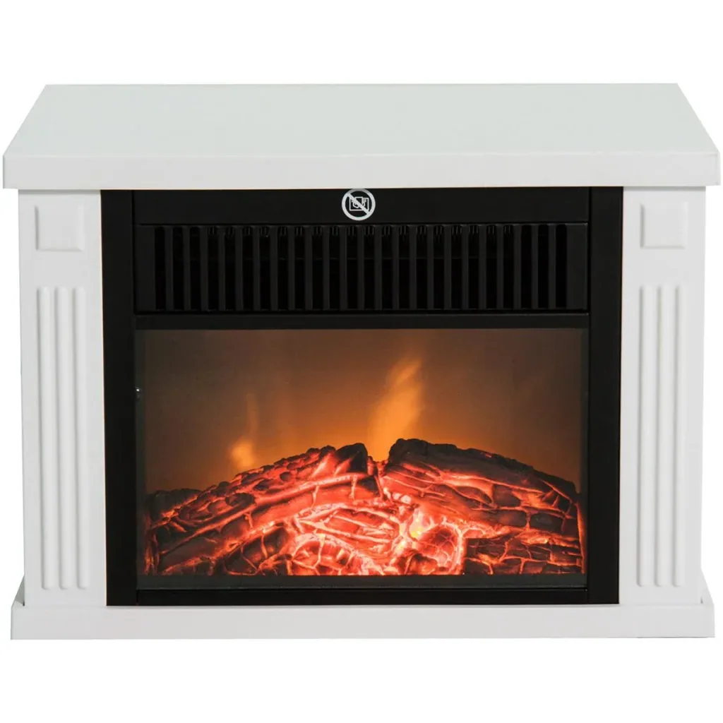 Electric fireplace flame effect and separate heating function