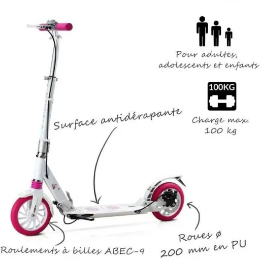 Scooter - White/Pink - Mandala