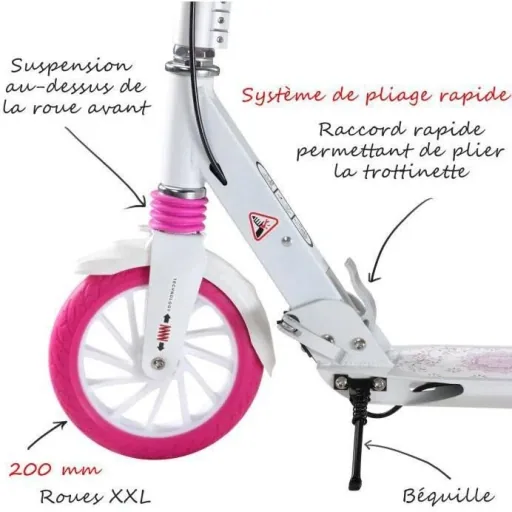 Scooter - White/Pink - Mandala