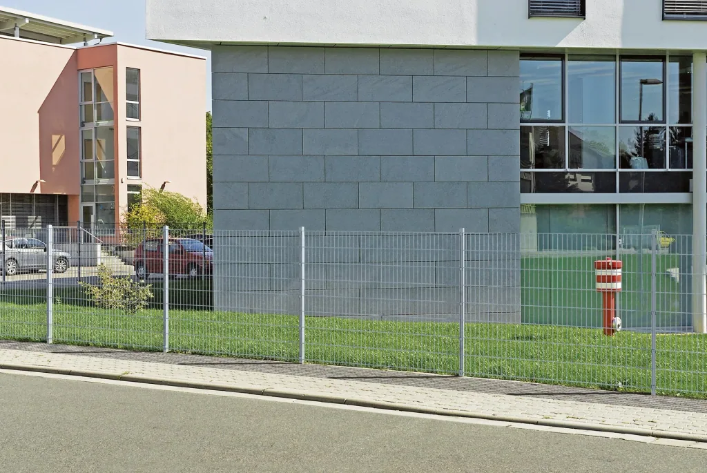 Double rod mesh fence complete set, hot-dip galvanized, height 80 cm, length 14 m
