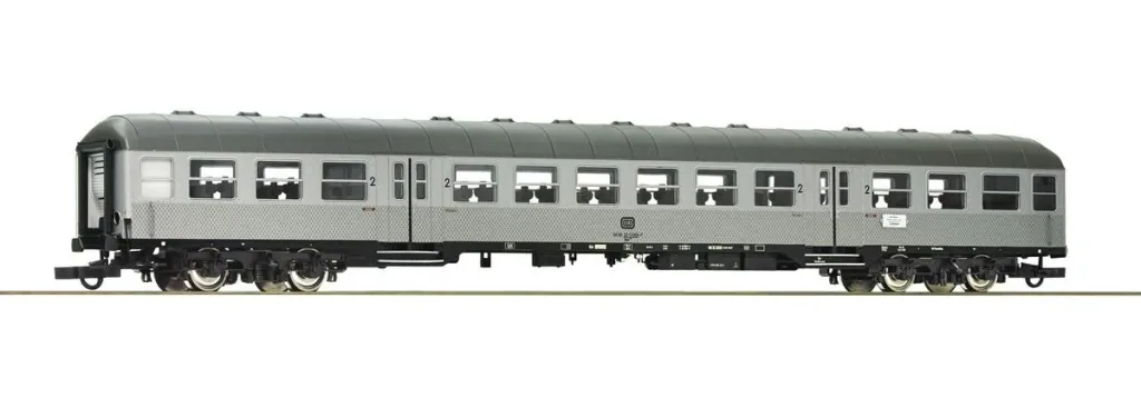 2nd class local passenger car “Silberling”, type Bnb, of the Deutsche Bundesbahn
