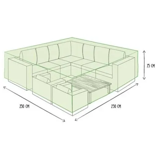 Protective cover for lounge set - 250 x 250 x 75 cm