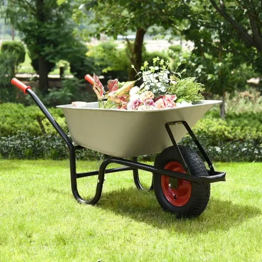 Wheelbarrow 100l - 250kg - load capacity with pneumatic wheels 40cm