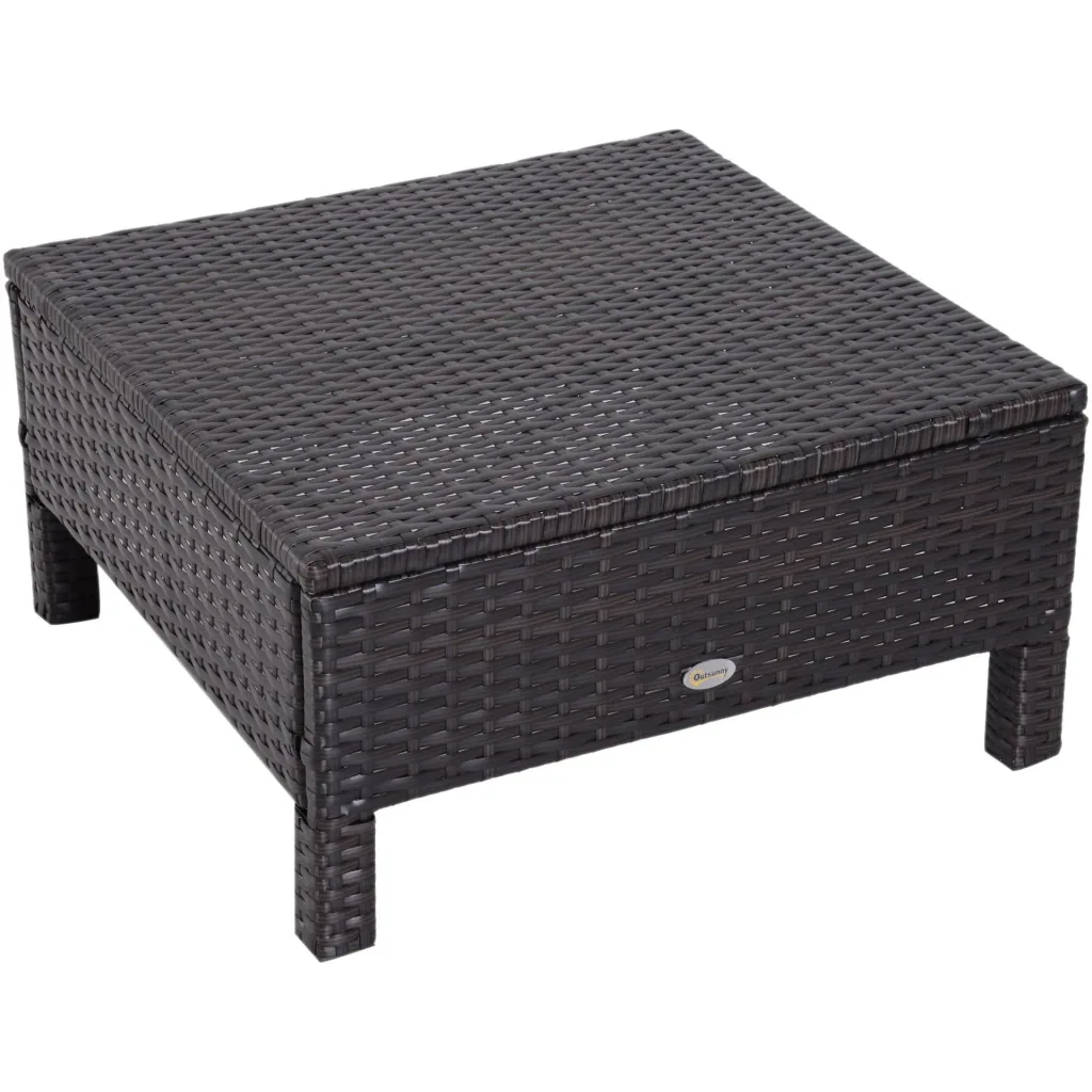 3-piece garden furniture garden sofa lounge garden set seating group rattan furniture brown polyrattan + metal