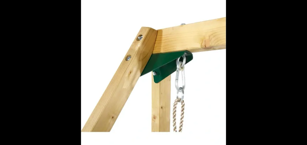 Wooden climbing pyramid with double swing, outdoor climbing pyramid, wood, climbing wall, climbing net, slide, natural