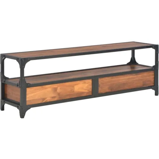 TV cabinet with 2 drawers 120x30x40 cm solid pine