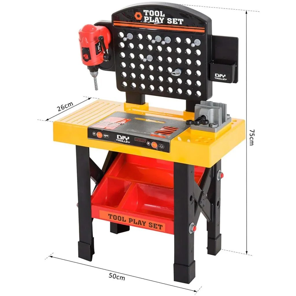 Children's work table workbench table role play yellow+black