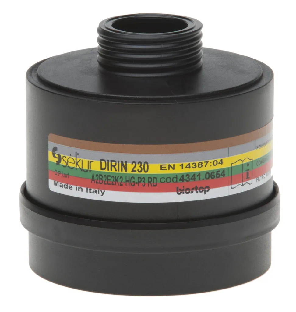 Multi-range combination filter for respiratory masks DIRIN 230A2E2K2 HG-P3R D