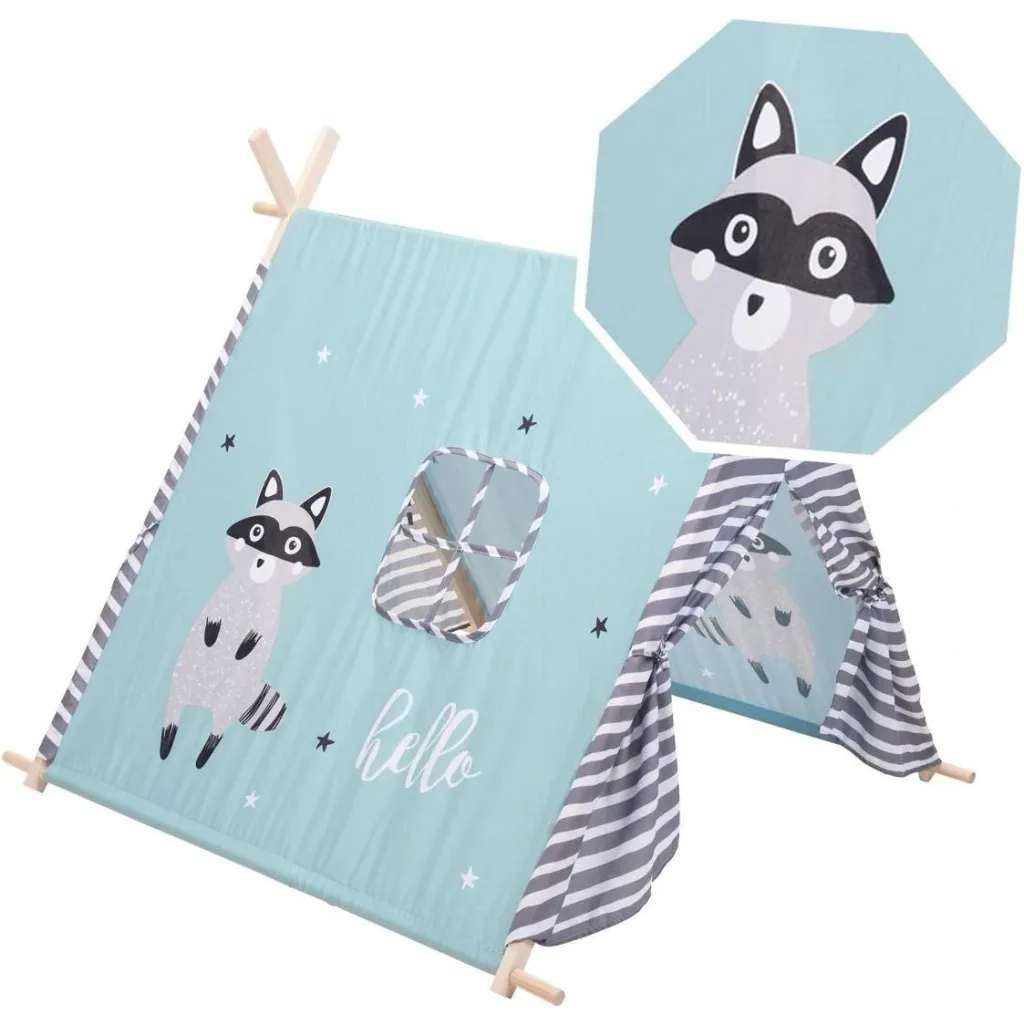 KidCollection Tipi Tent - 106 x 101 x 101 cm - Blue