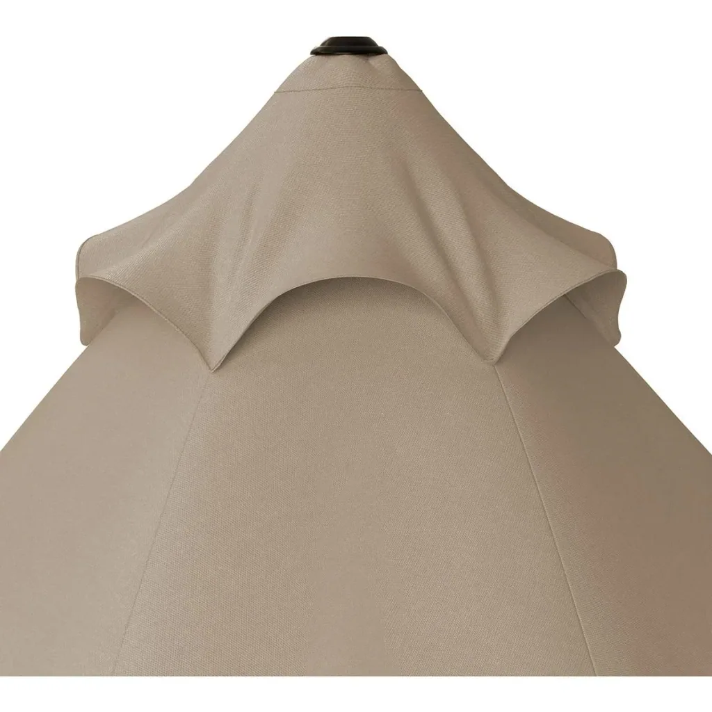 Aluminium XXL parasol - taupe - Ø330cm - 266cm high - water-repellent