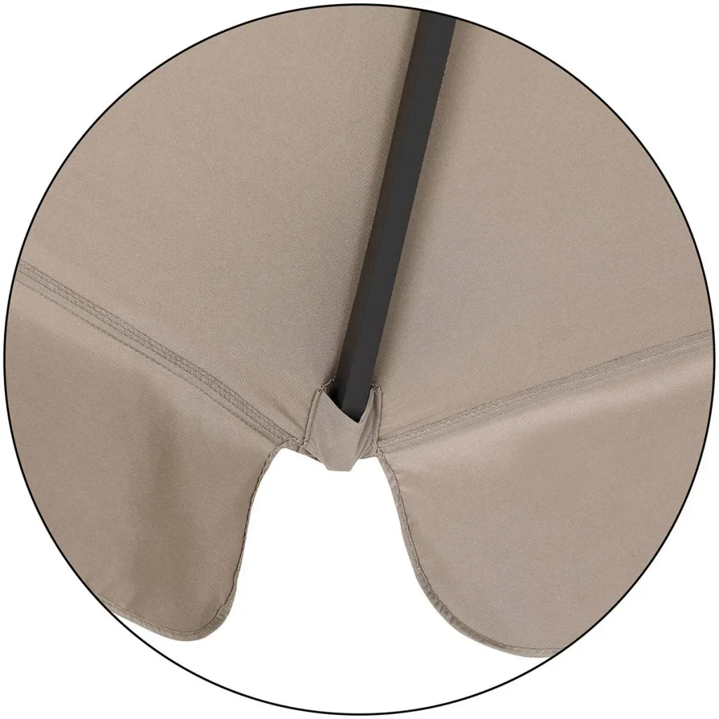 Aluminium XXL parasol - taupe - Ø330cm - 266cm high - water-repellent