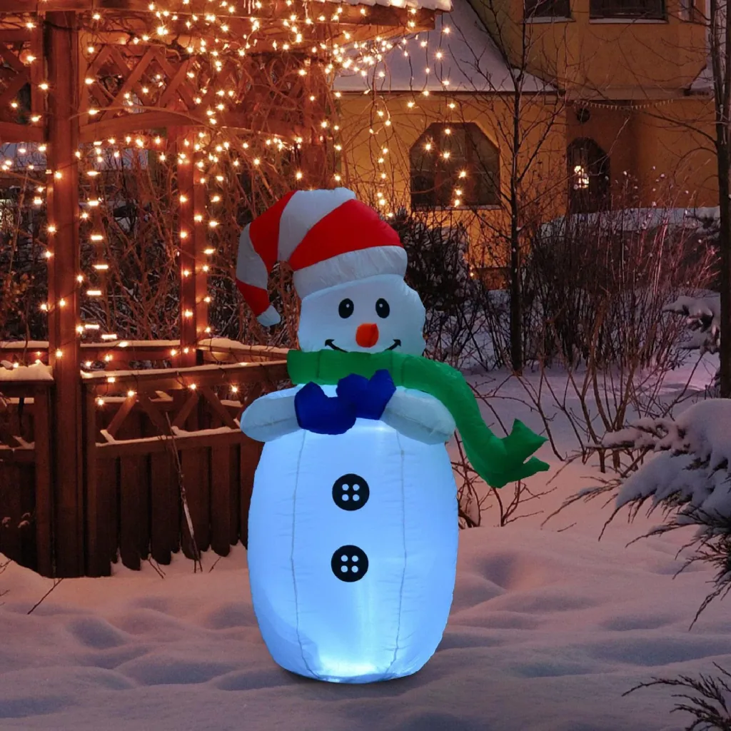 LED snowman inflatable Christmas decoration illuminated