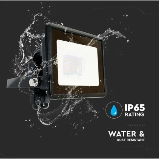 VT-118 LED Floodlight - 10 W - 735 Lm - 3000K - Black