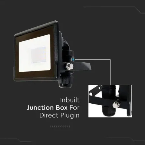 VT-118 LED Floodlight - 10 W - 735 Lm - 3000K - Black
