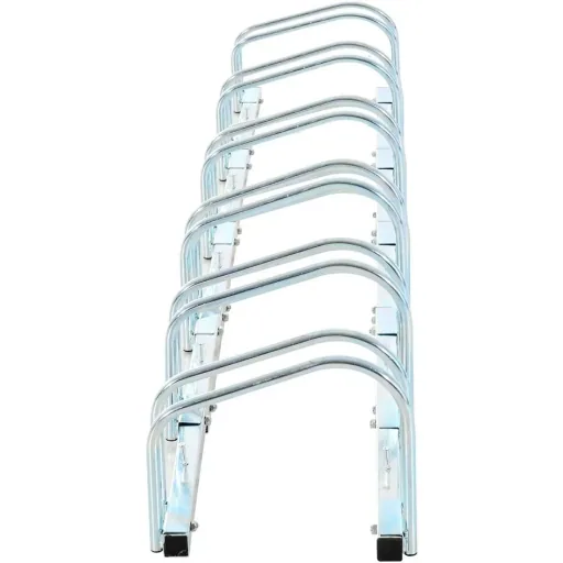 6-bike stand, bike stand, bicycle stand, galvanized steel