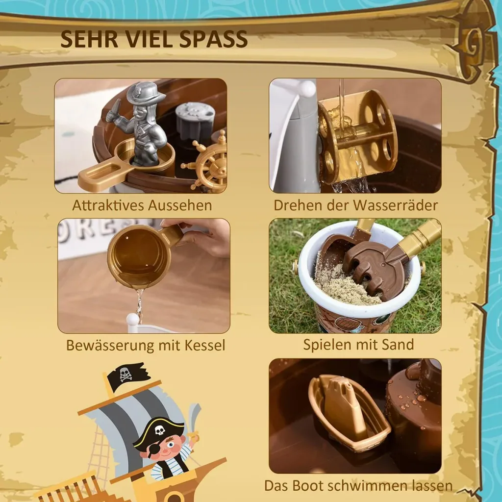Children's sand toy pirate theme colorful