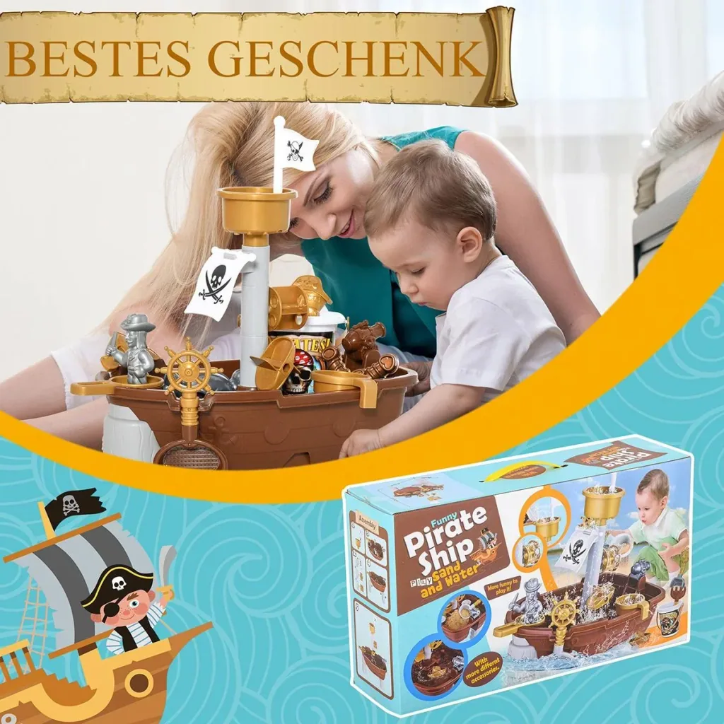 Children's sand toy pirate theme colorful