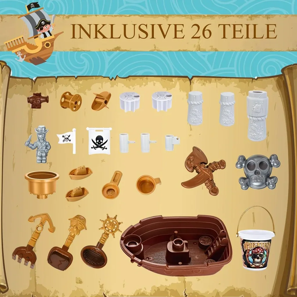 Children's sand toy pirate theme colorful