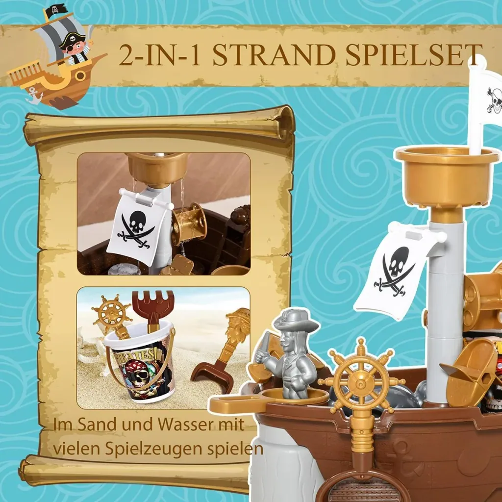 Children's sand toy pirate theme colorful