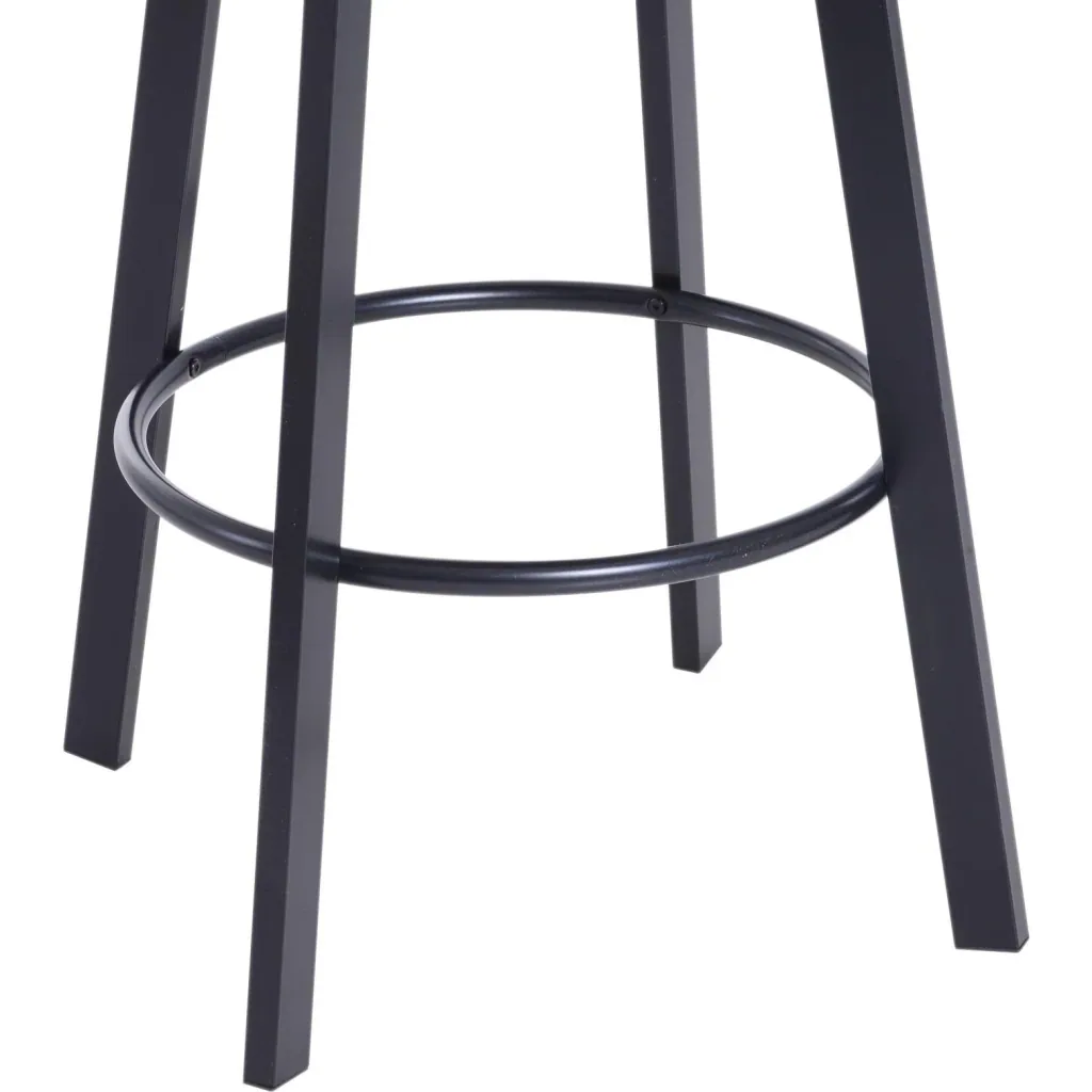 3-piece dining set, dining table, wooden table, dark natural wood look with 1 table + 2 stools