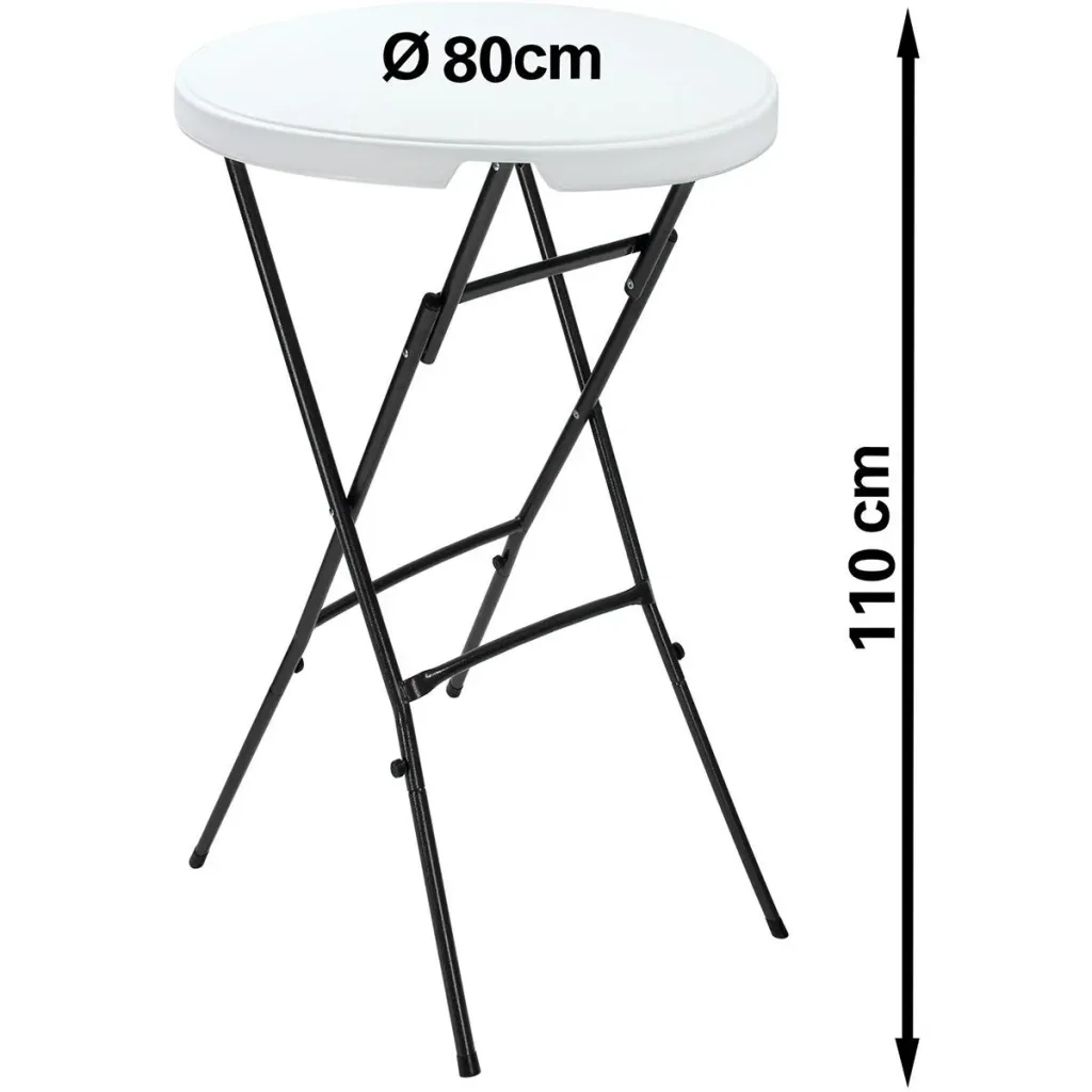 Bearded plastic folding Ø80cm white