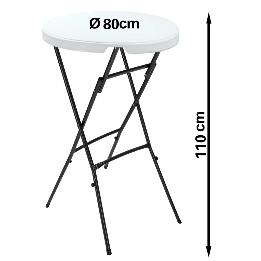 Bearded plastic folding Ø80cm white