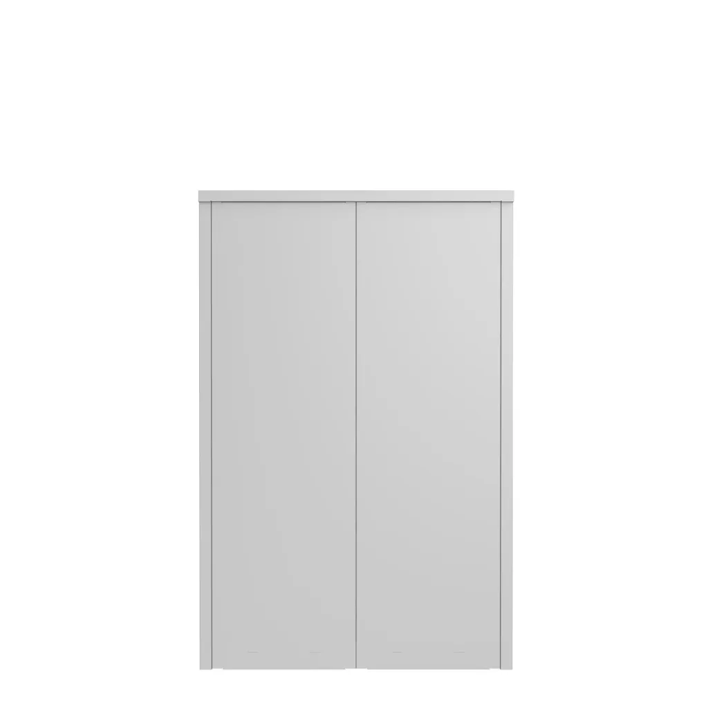 SCL series steel storage cabinet with 2 doors and 3 shelves with key lock, grey-blue