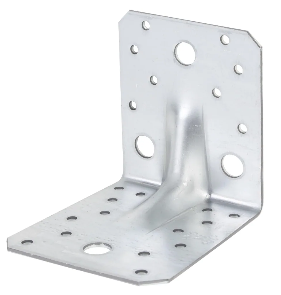 Angle connector 105 x 105 x 90 mm with bead, 12 pieces