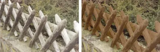 Wood protection oil and wood cleaner in a value set