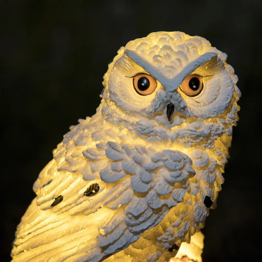 LED Solar Snowy Owl Garden Stake