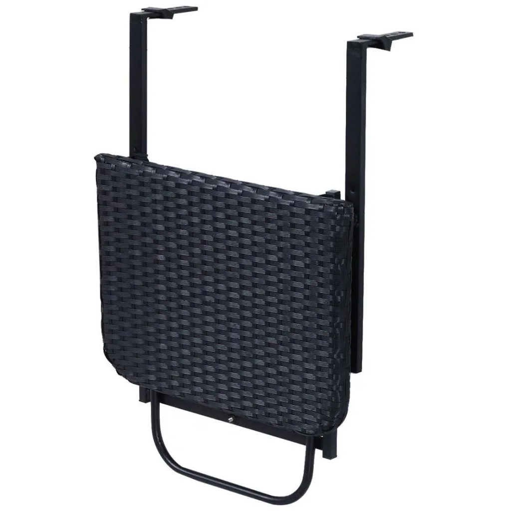 Polyrattan balcony hanging table 58x55cm balcony table folding table