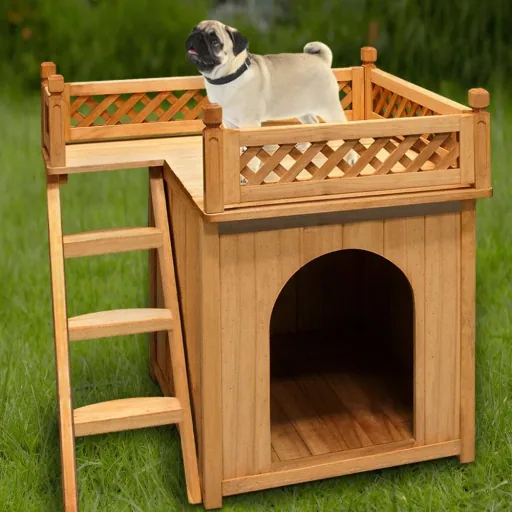 Dog house with balcony