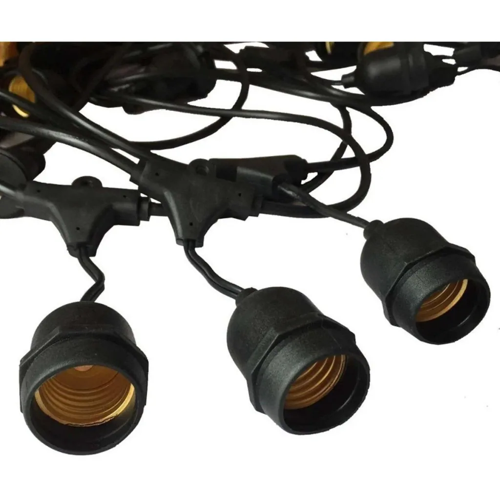 VT-7135 Lighting Cable - Waterproof - 10 E27 Fittings - 5 Meters
